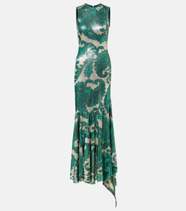 ETRO - VESTIDO LARGO DE LAMÉ