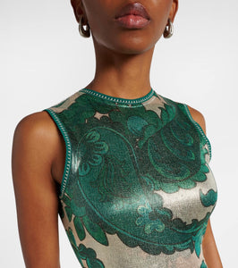 ETRO - VESTIDO LARGO DE LAMÉ
